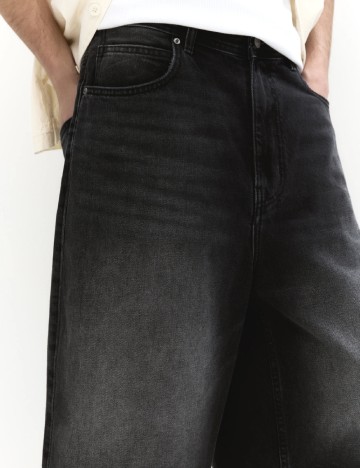 Pantaloni scurti Pull&Bear, negru