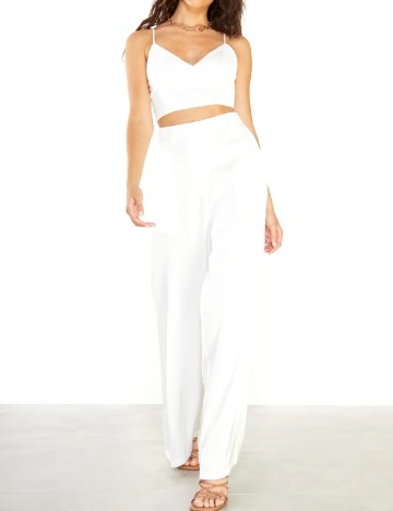 Pantaloni Glamorous, alb