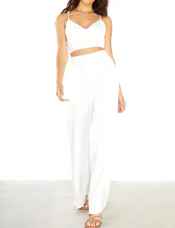 Pantaloni Glamorous, alb