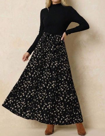 Rochie lunga Emery Rose, negru