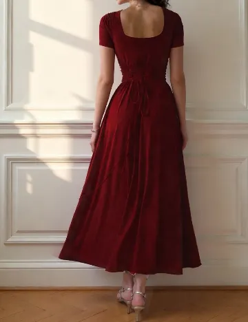 Rochie lunga Floreya, rosu