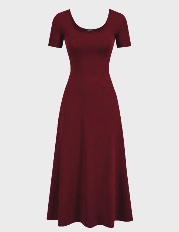 Rochie lunga Floreya, rosu