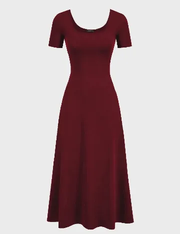 Rochie lunga Floreya, rosu