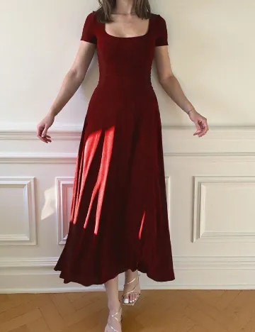 Rochie lunga Floreya, rosu