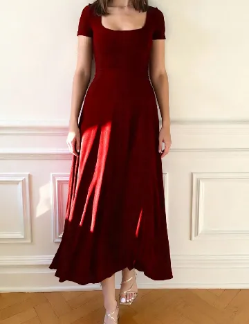 Rochie lunga Floreya, rosu