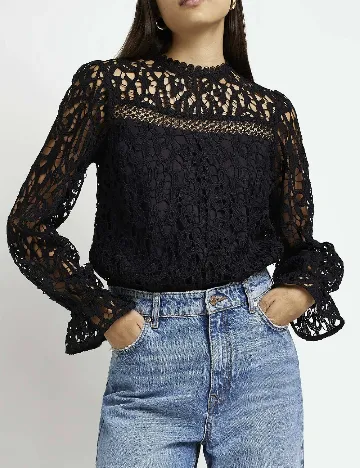 Bluza River Island, negru