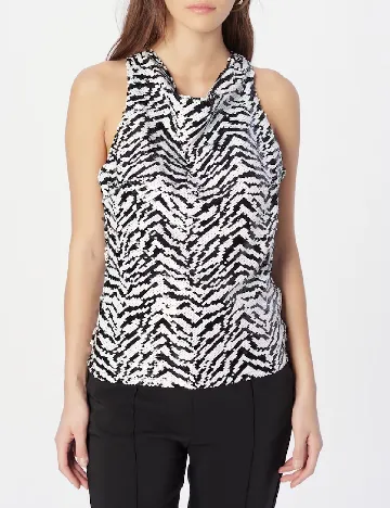 Bluza River Island, alb/negru