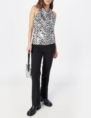 Bluza River Island, alb/negru