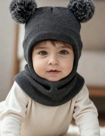 Caciula Shein Kids, gri