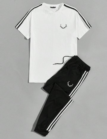 Compleu SHEIN, alb/negru