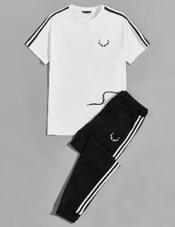 Compleu SHEIN, alb/negru