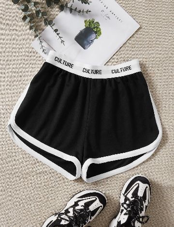 Pantaloni scurti SHEIN, negru