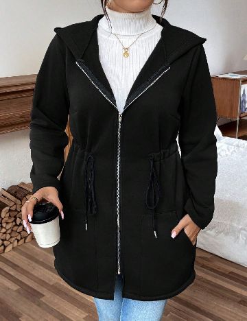 Hanorac SHEIN CURVE, negru