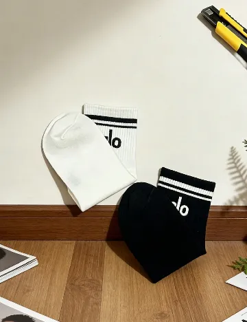 Set sosete 2 perechi SHEIN, alb/negru