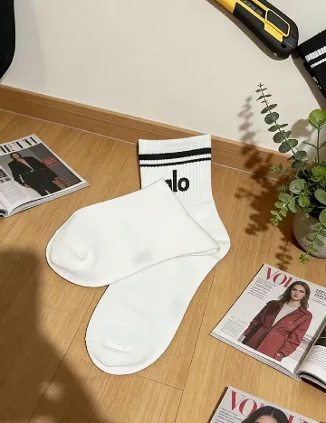 Set sosete 2 perechi SHEIN, alb/negru