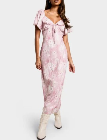 Rochie lunga Boohoo, floral