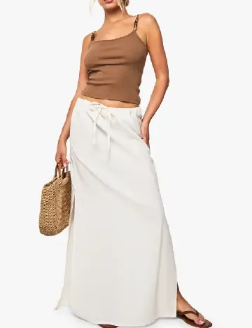 Fusta Boohoo, ecru