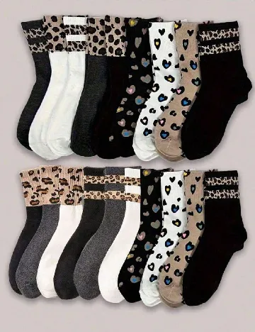 Set sosete 9 perechi SHEIN, mix culori