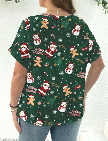 Bluza SHEIN CURVE, verde