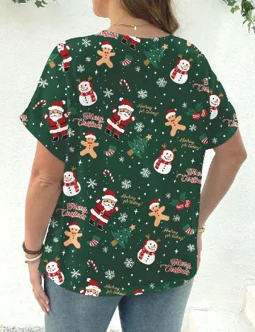 Bluza SHEIN CURVE, verde