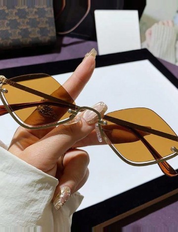 Ochelari de soare SHEIN, maro/auriu