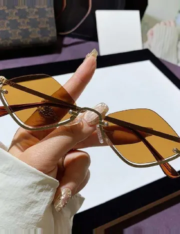 Ochelari de soare SHEIN, maro/auriu