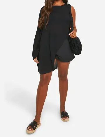 Bluza Boohoo Plus Size, negru