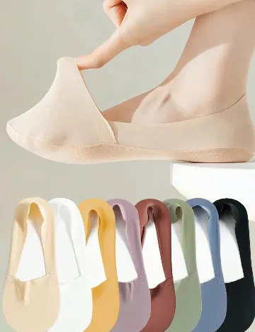 Sosete 5 perechi SHEIN, crem