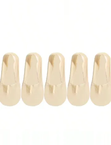 Sosete 5 perechi SHEIN, crem