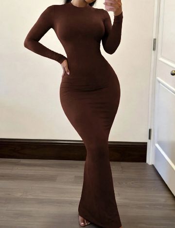 Rochie lunga SHEIN, maro