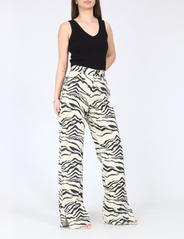 Blugi River Island, negru/crem