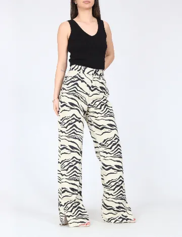 Blugi River Island, negru/crem