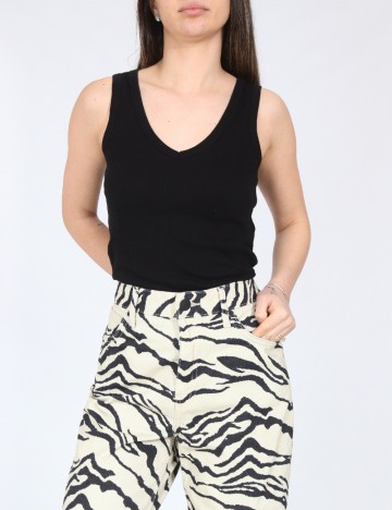 Blugi River Island, negru/crem