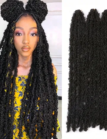 Set extensii de par 4 bucati SHEIN, negru