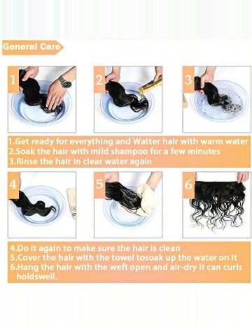 Set extensii de par 4 bucati SHEIN, negru