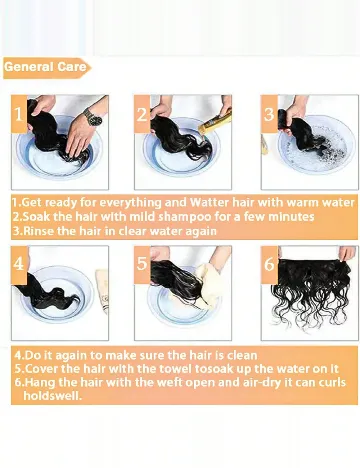 Set extensii de par 4 bucati SHEIN, negru