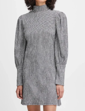 Rochie scurta Ichi, alb/negru