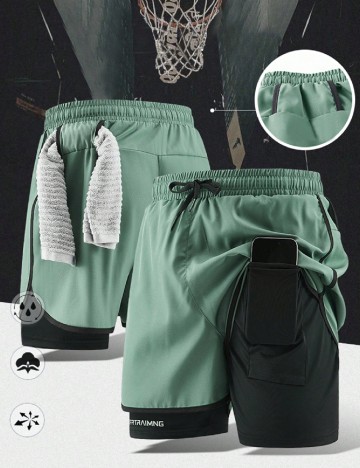 Pantaloni scurti SHEIN, verde