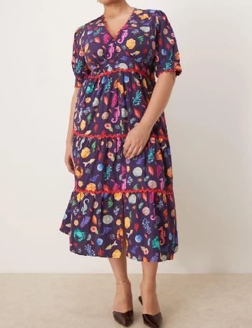 Rochie medie Hope & Ivy, mov