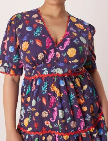 Rochie medie Hope & Ivy, mov