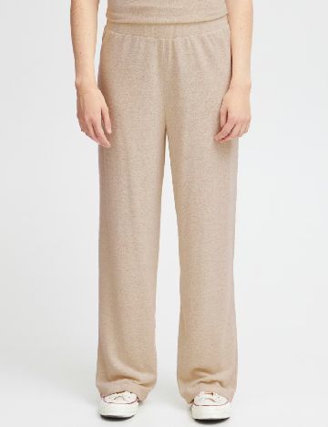 Pantaloni Ichi, crem