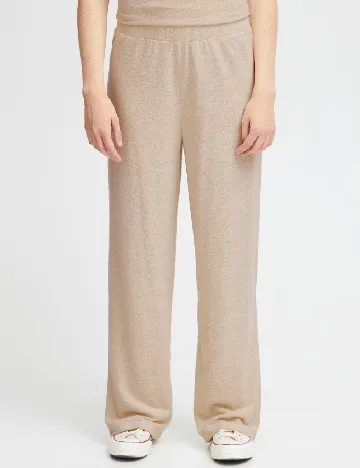 Pantaloni Ichi, crem