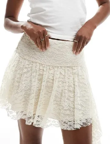 Fusta ASOS, ecru