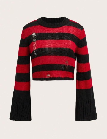 Top SHEIN, rosu/negru