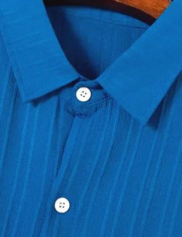 Camasa SHEIN Plus Size Men, albastru