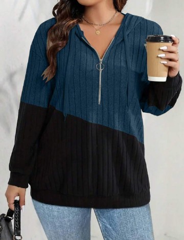 Hanorac SHEIN CURVE, albastru