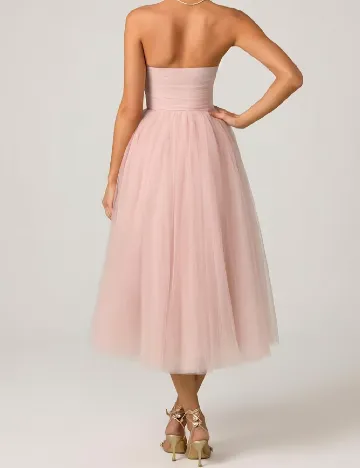 Rochie medie OH POLLY, roz pudra inchis