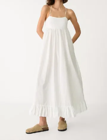 Rochie lunga Stradivarius Teen, alb