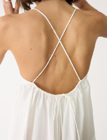 Rochie lunga Stradivarius Teen, alb