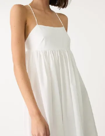 Rochie lunga Stradivarius Teen, alb